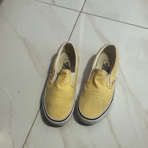 Vans Kids Yellow Slip-On Sneakers